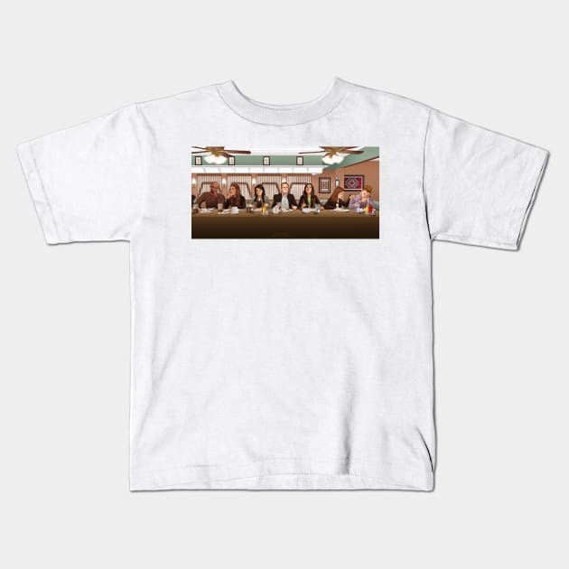 Agents of SHIELD - Last Supper at Rae's Kids T-Shirt by eclecticmuse